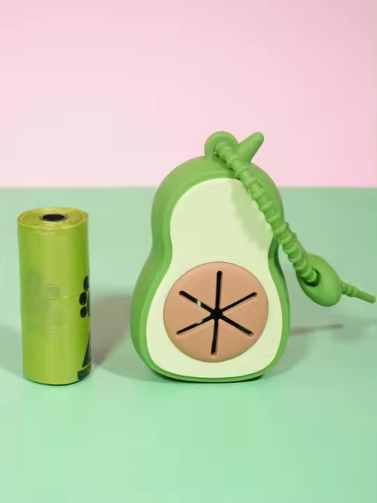 Dispensador De Bolsas De Basura En Forma De Aguacate Para Perros Con Attatchment Para Correa Herramientas Para El Hogar Y Jardín - 1