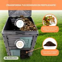 Compostador de jardín Biobin Mobiclinic® 300L Eco-Friendly Sin Gastos adicionales Transformador de residuos Sin Herramientas Rejillas de ventilación Convierte residuos en abono Natural. - details 1