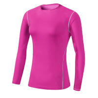 Camiseta De Entrenamiento Para Mujer Base Capa Deporte Fitness Secado Rápido Manga Larga Top Para Gimnasio Yoga Correr Blanco Ropa De Ejercicio - details 3