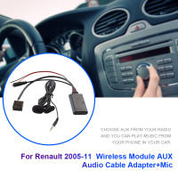 Módulo Bluetooth Para Coche Con Entrada AUX in Adaptador De Música MP3 Handsfree Mini ISO 6Pin Y Cable AUX Para Renault Megane Scenic - details 4