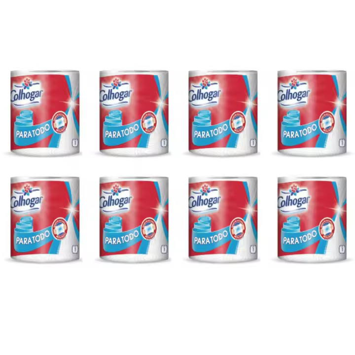 COLHOGAR Papel de Cocina Paratodo Rollo Extragrande Pack 8 Rollos - 1