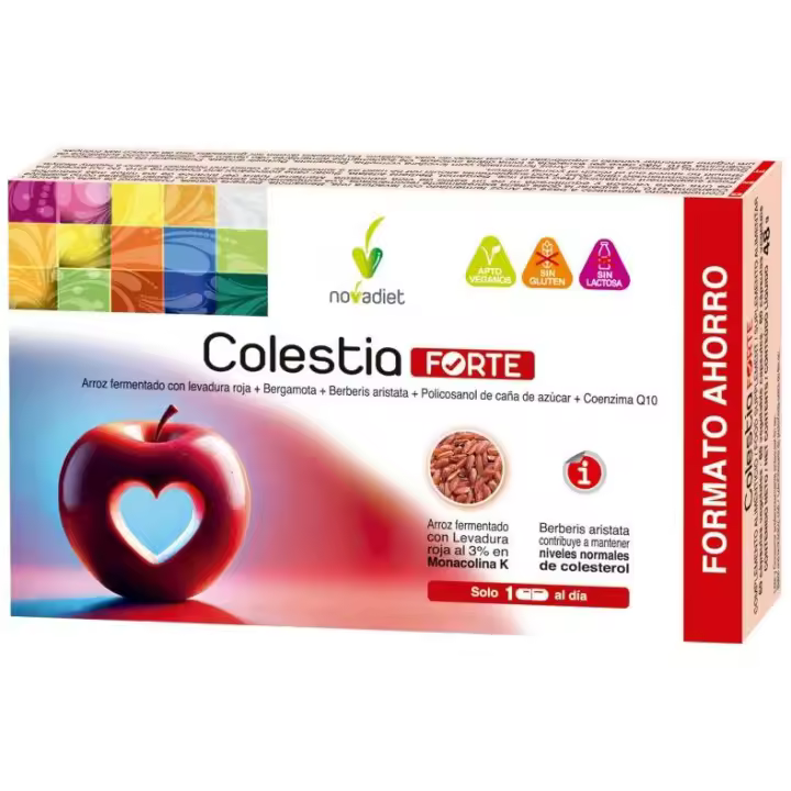 COLESTIA FORTE 60 CAPSULAS.NOVADIET.COMPLEMENTO NATURAL QUE CONTRIBUYE A REGULAR LOS NIVELES DE COLESTEROL Y PROTEGER LA SALUD CARDIOVASCULAR. - 1