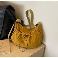 Bolso De Hombro De Nylon Nueva Diseño En Niche Color Sólido Con Pliegues Bolso Cruzado Versátil Para Uso Casual En Clase Y Comuting - details 31