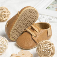 Zapatos De Cuero PU Retro Para Bebés Niños Y Niñas Estilo Británico Multicolor Antideslizantes Para Primera Caminata Suela De Goma Casual Para Niños Y Niñas - details 19
