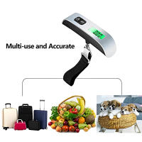 Báscula Digital Portátil De Mano 50kg 110lb Con Pantalla LCD Para Equipaje Y Viajes Escala De Pesaje Electrónica Mini - details 2