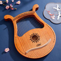 Lyre Harp De 19 Cuerdas De Madera De Caoba Instrumento Musical De Alta Calidad Con Cuerdas De Reserva Para Músicos - details 7