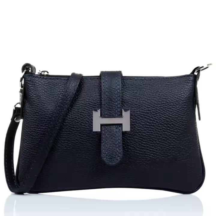 Firenze Artegiani. Allerona Bolso de mano Mujer.Piel auténtica Dollaro  . Made in Italy. Vera Pelle Italiana. 24x2x14 cm - 1