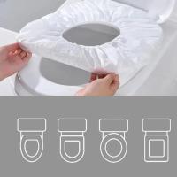 Cubierta De Asiento De Inodoro Desechable Portátil 50/20/10pcs Impermeable No Tejida Protectora Cojín De Asiento Para Viajes Camping Hoteles Baño - details 3