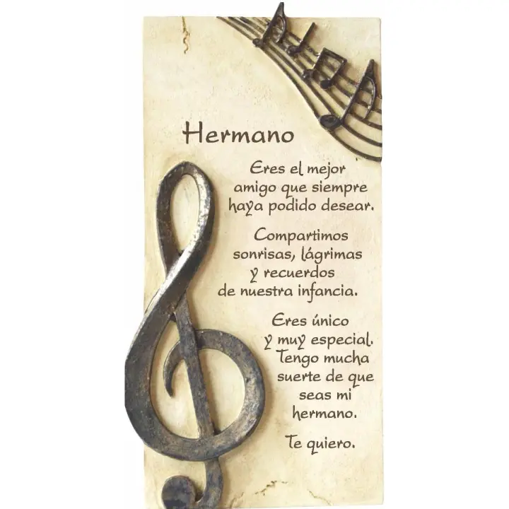 PERGAMINO de Piedra LABRADA con Textos para Ocasiones Especiales, Original Y ECONÓMICO. Especial Hermano - 1