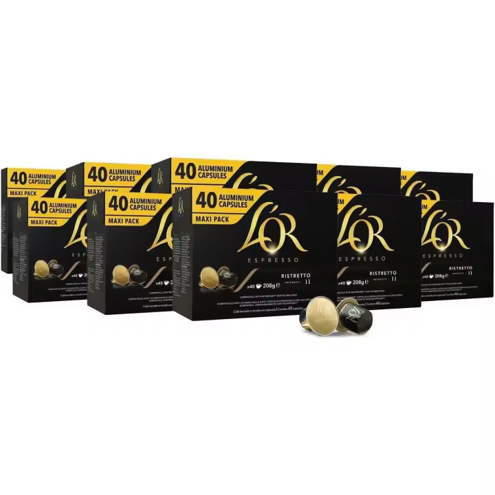 L'OR cápsulas de café Ristretto intensidad 11 (caja de 400 cápsulas) - 1