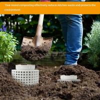 Caja De Compost De Vermicompost De Plástico Blanco Con Agujeros Y Tapa Para Jardín Patio Exterior - details 4