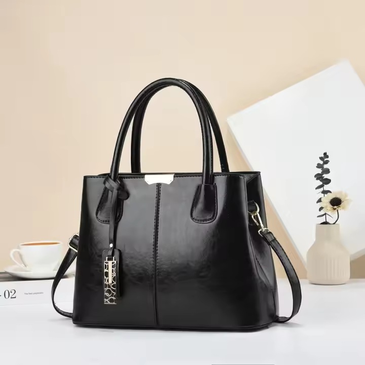 SOMY Bolsos Retro de Color sólido para mujer, elegante bolso cruzado de cuero PU, monederos de oficina y trabajo de moda - 1