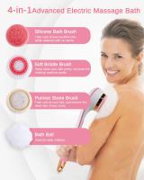 Juego de Juguetes Eléctricos PARA EL Cuerpo, Exfoliante Corporal de 2 velocidades with Mango Largo, with 4 - details 1