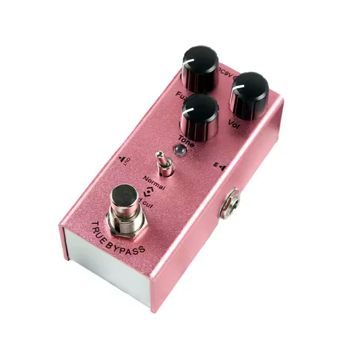 Pedal De Efectos Para Guitarra Mini Fuzz Pedal Clásico Ajuste De Intensidad De Timbre Bypass Verdadero Jack De 1/4 - 1