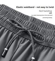 Pantalones De Verano Para Hombre En Seda Helada Delgados Estilo Suelto Ropa De Trabajo Casual Secado Rápido Deporte Pantalones Largos Transpirables Alta Elasticidad - details 5