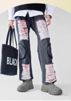 Botas De Biker Casuales Para Hombre De Color Negro Talla Grande Con Plataforma Elástica Botines De Piso Alto De Moda Para Invierno - details 2