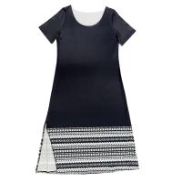 Vestido Largo Elegante Para Mujer Con Estampado Allover Manga Corta Y Rotura Para Primavera Verano Vestido De Fiesta Casual - details 18