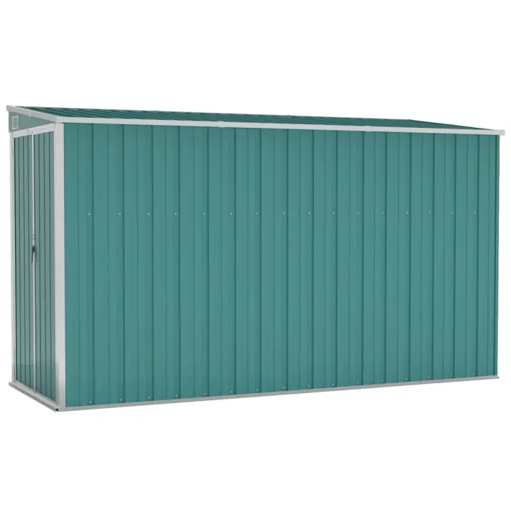 vidaXL Cobertizo de Jardín de Pared Acero Galvanizado 118x288x178 cm Casata Color Antracita,  Gris,  Verde y mas - 1