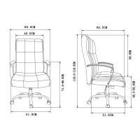 Furniture Style S.L. - Silla de Oficina Piel Sintética Belinda con Reposabrazos Acolchado - details 3
