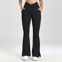 CHRLEISURE Leggings De Piso Completo Con Bolsillos Y Punta Abierta Para Mujer Pantalones De Yoga Elásticos Con Efecto Levantador De Glúteos - details 8