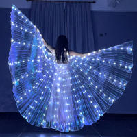 Alas De Mariposa LED Isis Para Danza Del Vientre Con Palos Telescópicos Luz Destellante Disfraz Para Carnaval Accesorio De Fiesta - details 0