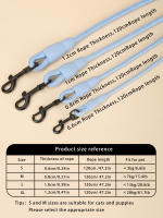 Correa De Seguridad Antideslizante Para Gatos Y Perros Color Azul Claro Redonda 1 Pieza Material Poliéster Adecuada Para Todas Las Estaciones - details 5