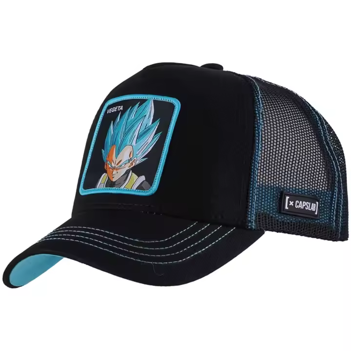 Gorra Capslab Dragon Ball Super Vegeta para hombre en color negro - 1
