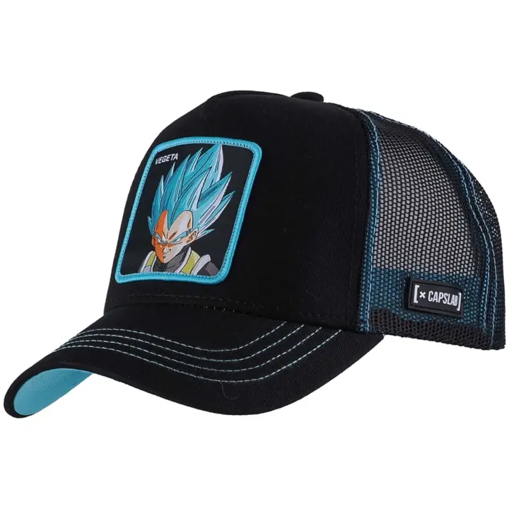 Gorra Capslab Dragon Ball Super Vegeta para hombre en color negro - 1