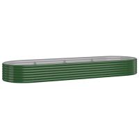 vidaXL Jardinera arriate acero recubrimiento polvo 322x100x36 cm Color Verde,  Gris,  Antracita y mas - details 1