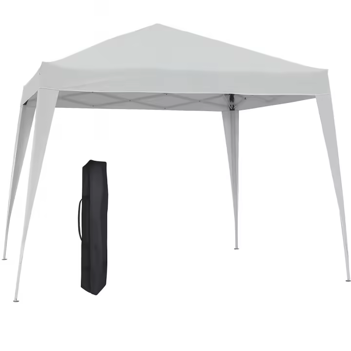 DUPI Carpa Gazebo Plegable 3x3 Metros, Cenador, Pérgola, Carpas para Exteriores jardín, terrazas (Blanco Grisaceo) - 1