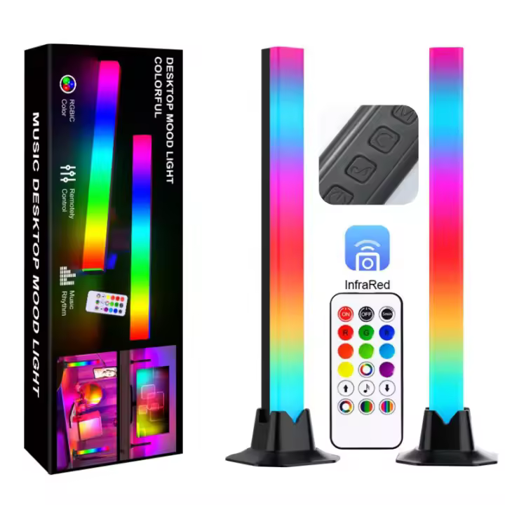 RGB light strip, music sync RGB IC LED light strip, USB powered ambient lighting, remote control color changing gaming TV backlight - 1