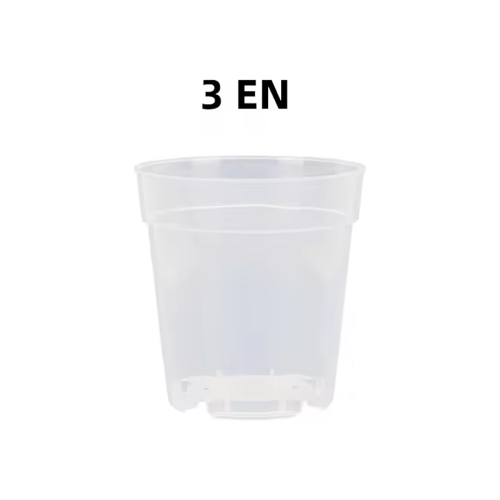Juego De 5 Macetas De Cultivo Transparentes De Plástico Con Agujeros Para Drenaje Tamaños Variados Para Plantas Y Semillas - 1