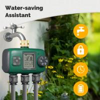 MOES Timer De Riego Automático 3 Salidas Con Inlet De Latón IPX5 Impermeable Pantalla LCD Botón De Giro Para Jardín Aspersor - details 10