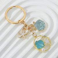 Llaveros Encantadores De Enamelo Con Estrella Y Concha De Perla Para Parejas Regalos De Amistad Joyería DIY Hecha a Mano - details 1