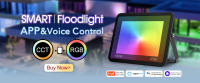 Spotlight Inteligente RGB MARPOU LED 220V Con Control De Voz Y Luz Ajustable De 30W 50W 100W Iluminación Exterior Tuya - details 0
