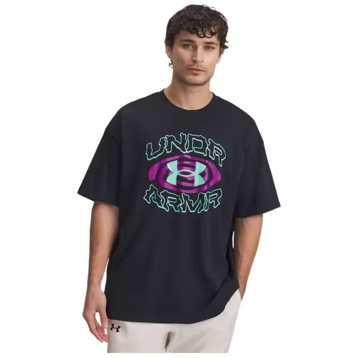 Camiseta de Manga Corta Under Armour Hoops Hoopnotic para hombre en color negro - 1