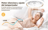Aigostar Ventilador de Techo con Luz Silencioso, Φ50*16cm blanco y dorado, ajuste de brillo y color, Telecomando, Temporizador, modos de verano e invierno, Apto para Dormitorio, sala, comedor y cocina - details 2