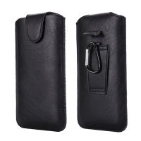 Funda De Teléfono De Cuero Ultrafina Universal Para Hombres Mochila De Cintura Para Smartphones De 4.7-5.2 Pulgadas Compatible Con iPhone Samsung Huawei Xiaomi LG - details 2