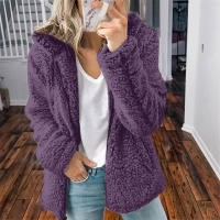 Nueva Chaqueta De Mujer Con Capucha Y Cremallera Abrigo Grueso Y Cálido De Fieltro Sólido Largo Y Suelto Para Invierno Moda Femenina Con Bolsillos Y Cierre De Cremallera - details 4