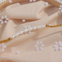 Pulsera Elegante De Perlas Y Acero Inoxidable E.B.belle Para Mujer Pulsera De Cadena Tejida Polida Resistente Al Agua Para Fiestas - details 9