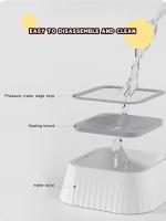 Fuente De Agua Para Mascotas Con Placas Flotantes Anti-salpicaduras Alimentador Lento Para Perros Diseño Sin Desbordamiento Duradero Y Fácil De Limpiar - details 2
