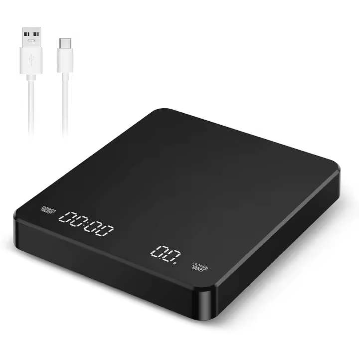 Pantalla digital de Alta Precisión, base Electrónica con botón tácil, base para Café, base para Alimentación con Carga USB, base para bebidas frías y Medición multiusos - 1
