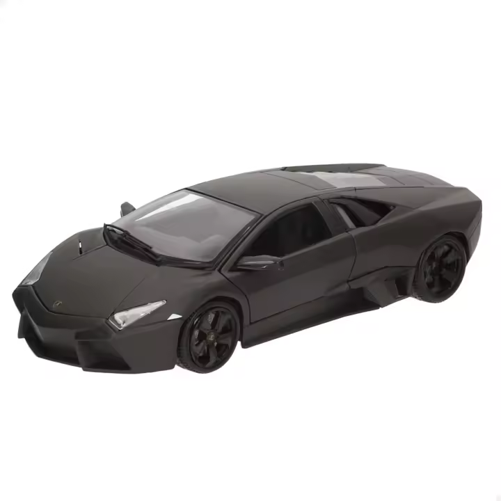 Burago - Maqueta Coche deportivo escala 1:18, material die-cast metal premium, puertas apertura manual, interior detallado, color gris mate, ideal para coleccionistas, coches de colección, deportivos para coleccionar - 1
