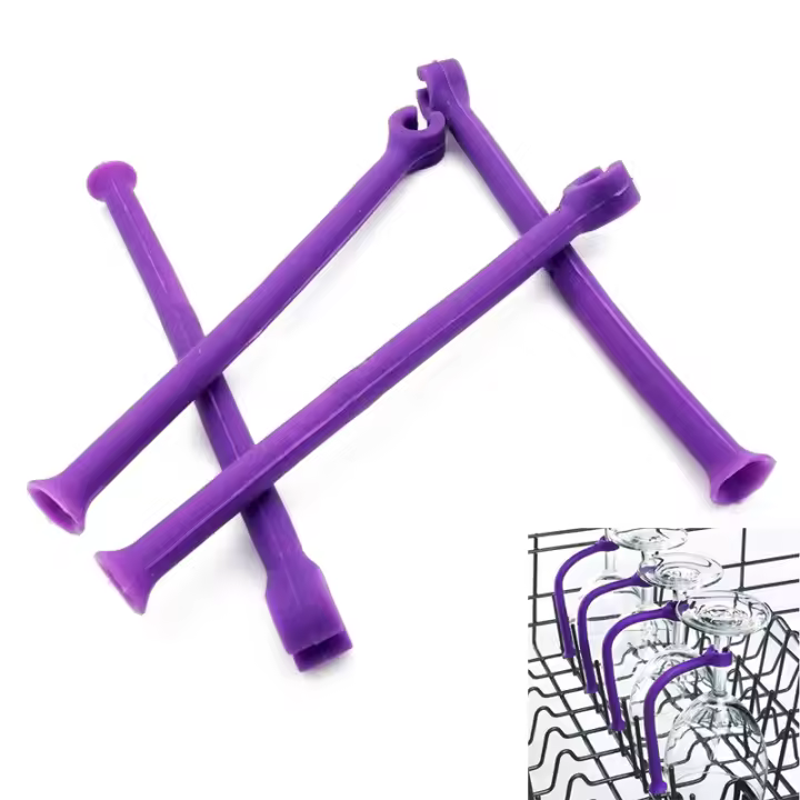 Stemware saver lavavajillas flexible, Juego de 4 para copas de vino, cristalería fija - 1