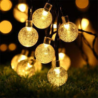 Lámpara De Cristal Solar Con Cadena De Luces LED 20/50/100 8 Modos Impermeable Para Exterior Decoración De Jardín Fiesta Patio - details 7