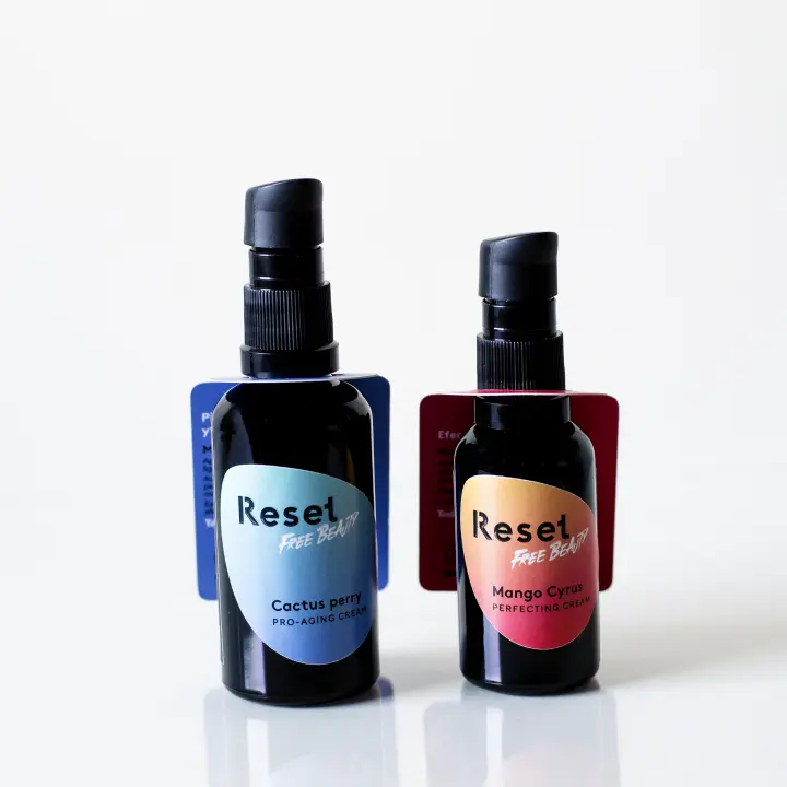 Set Antiedad Unisex – Crema Hidratante con Color SPF 25 + Crema Nutritiva Antiarrugas – Corrige Imperfecciones, Protege contra la Polución y Suaviza Líneas de Expresión – Ideal Contorno de Ojos y After-Shave – Reset Free Beauty | Pack Forever Young - 1