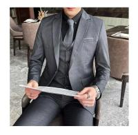 Traje De Novio Para Hombre S-9XL Moda Negocios Profesional Traje Formal Coreano Conjunto De Chaqueta Chaleco Y Pantalones Para Banquete - details 15