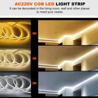 Tira LED COB Multicolor 10-1m 220V Flexible Alta Brillo 240 LEDs IC Inteligente Sin Conducteur Iluminación Lineal RA95 Para Sala De Estar - details 5