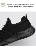 Zapatos De Correr Para Hombre Transpirables Antiguo Y Antiolor Zapatillas De Correr Con Cordones Casual Para Adultos - details 16