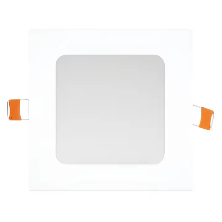 PLACA BM LED CUADRADA SUPERSLIM MARCO BLANCO 6W LUZ BLANCA 6000K-6500K 600 LUMENES - 1